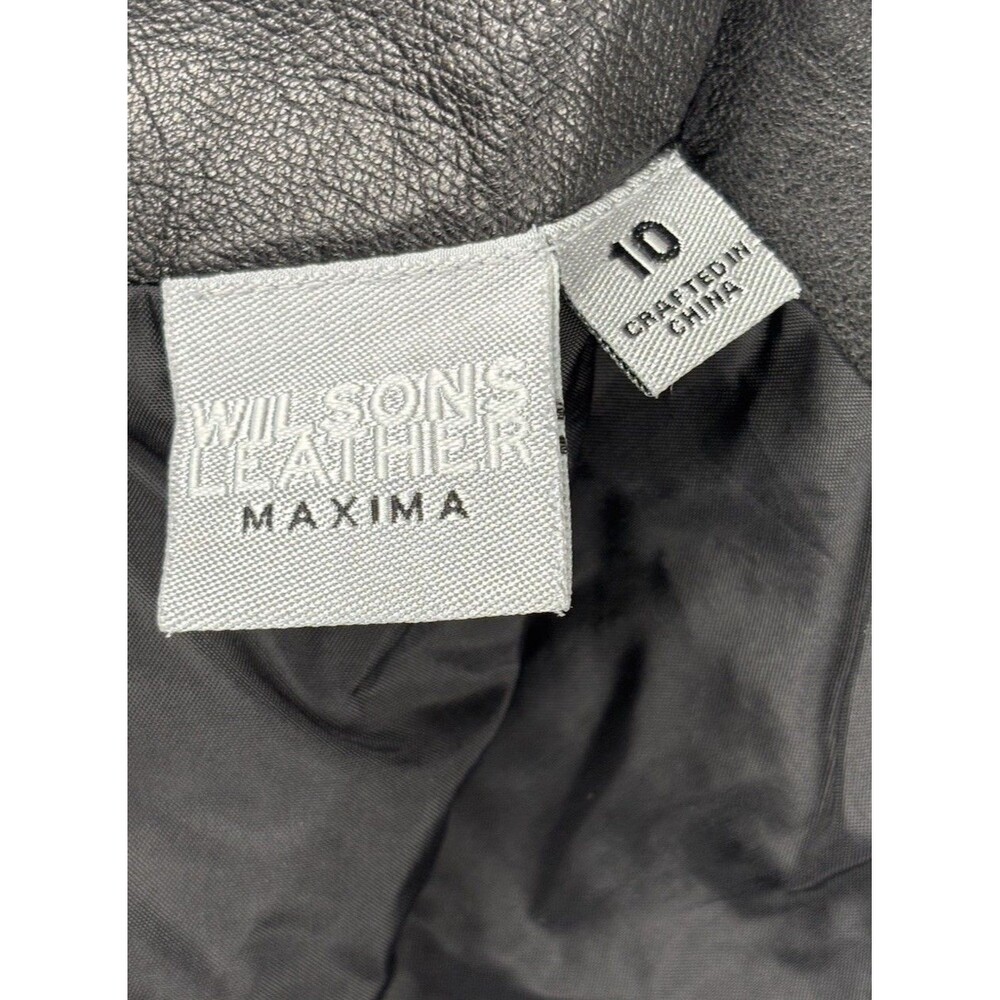 Vintage Wilsons Leather Maxima Draw String & Zipper Mini Skirt | Size 10 | Edgy - Picture 5 of 7